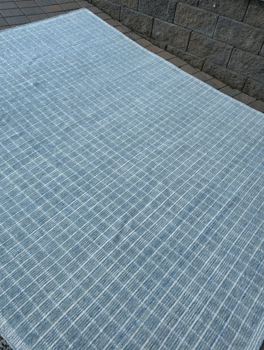 Carolina Blue Grid Rug image 2